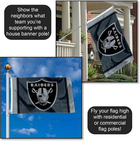 Las Vegas Raiders Blackout Sideline Flag Outdoor Indoor 3x5 Foot Banner in Saudi Arabia