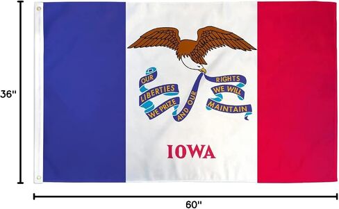 Iowa State Flag - 3x5ft Premium Polyester Printed Flag in Saudi Arabia
