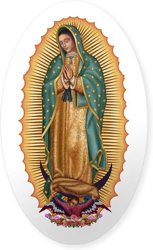 CafePress La Guadalupana Oval Car Bumper Sticker in Kuwait