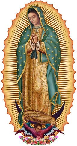 CafePress La Guadalupana Oval Car Bumper Sticker in Kuwait