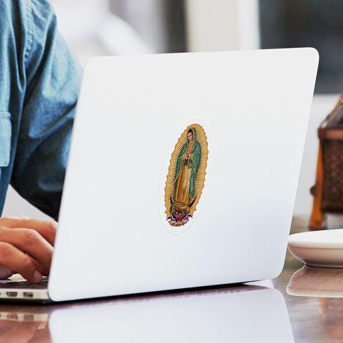 CafePress La Guadalupana Oval Car Bumper Sticker in Kuwait