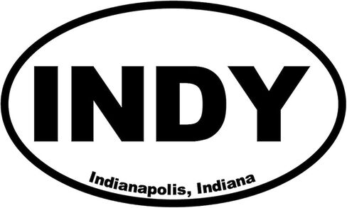 ملصق ممتص الصدمات للسيارة بيضاوي من CafePress Indianapolis، Indiana in Saudi Arabia