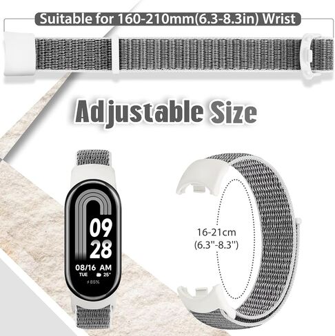 سوار رياضي من النايلون متوافق مع Xiaomi Smart Band 10/9/8 للنساء والرجال، حزام ساعة رياضي ناعم قابل للتعديل وقابل للتنفس لساعة Xiaomi Mi Band 10/9/8، 3 قطع in Kuwait