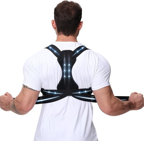 Posture Corrector for Men and Women, Adjustable Back Brace for Back, Neck and Shoulder Pain Relief, Back Support for Scoliosis, Hunchback, Hump, Thoracic, Spine Corrector in Saudi Arabia
