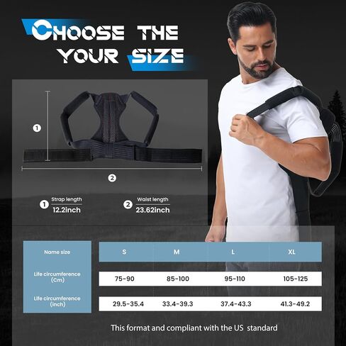 Posture Corrector for Men and Women, Adjustable Back Brace for Back, Neck and Shoulder Pain Relief, Back Support for Scoliosis, Hunchback, Hump, Thoracic, Spine Corrector in Saudi Arabia