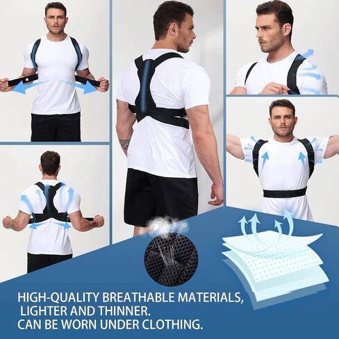 Posture Corrector for Men and Women, Adjustable Back Brace for Back, Neck and Shoulder Pain Relief, Back Support for Scoliosis, Hunchback, Hump, Thoracic, Spine Corrector in Saudi Arabia