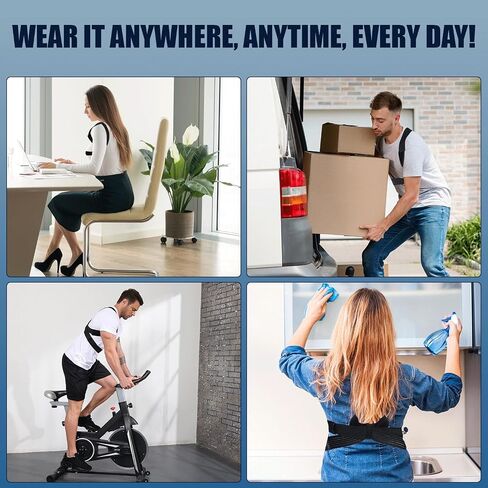 Posture Corrector for Men and Women, Adjustable Back Brace for Back, Neck and Shoulder Pain Relief, Back Support for Scoliosis, Hunchback, Hump, Thoracic, Spine Corrector in Saudi Arabia