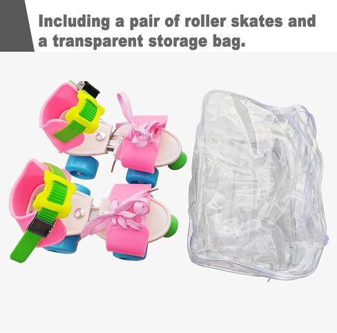 Adjustable Kids Roller Skates for Boys and Girls for Active Kids,Beginner Quad Skates Wheels in Saudi Arabia