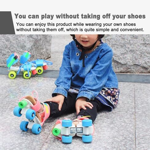 Adjustable Kids Roller Skates for Boys and Girls for Active Kids,Beginner Quad Skates Wheels in Saudi Arabia