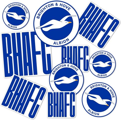 ملصق صبار الصحراء برايتون وهوف ألبيون ملصق نادي كرة القدم BHAFC Seagulls من الفينيل لزجاجة مياه للكمبيوتر المحمول ودفتر قصاصات السيارة الرسمي لجهاز Fan Gear T1 (النوع 1-2) in Saudi Arabia