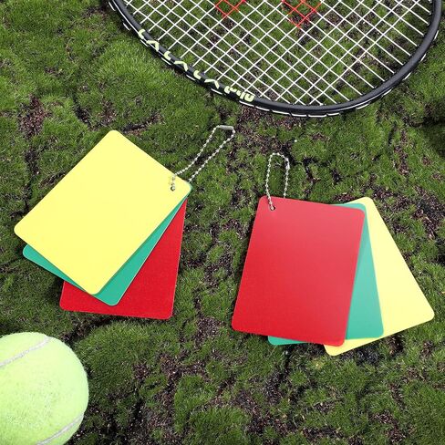 2 Set Soccer Referee Cards, Professional Red Yellow Green Penalty Card Kit Judge Accessory Warning Referee Accessories​ for Football, Volleyball, Rugby Baseball Matches Sport Competition Training in Saudi Arabia