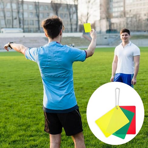 2 Set Soccer Referee Cards, Professional Red Yellow Green Penalty Card Kit Judge Accessory Warning Referee Accessories​ for Football, Volleyball, Rugby Baseball Matches Sport Competition Training in Saudi Arabia