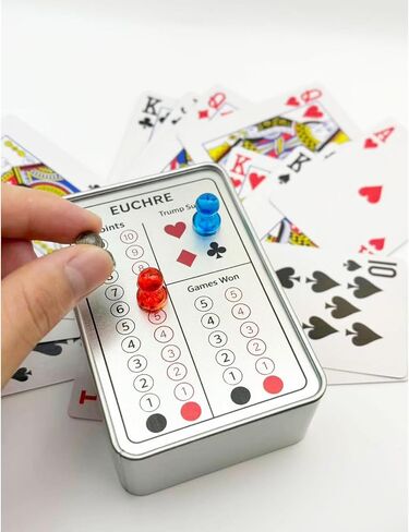 Euchre Scorer Board,Euchre Trump Marker, Euchre Storage Case,Euchre Score Keepers,Playing Cards Scoreboard,Euchre Game Accessories for The Best Gift for Euchre Lovers in Saudi Arabia