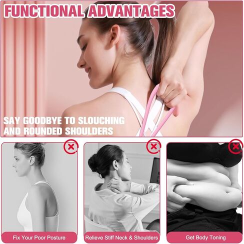 2PC Figure 8 Exercise Bands for Women Men, Victoriousact Resistance Bands, Fullbody Yoga Pulling Rope with Handles for Glutes, Back, Chest Expander Strap in Saudi Arabia
