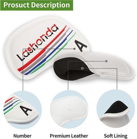 Lashonda Iron Golf Headcovers｜Premium Club Head Covers｜Lightweight Waterproof & Dustproof｜Reinforced Durable Design｜Non-Slip Buckle（Compatible with Iron Sets） in Saudi Arabia