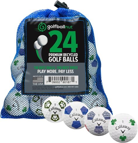 المستخدمة والمعاد تدويرها لـ Callaway Mix Near Mint 4A (أبيض) (24 و48) تتضمن حقيبة شبكية لكرات الجولف in Kuwait