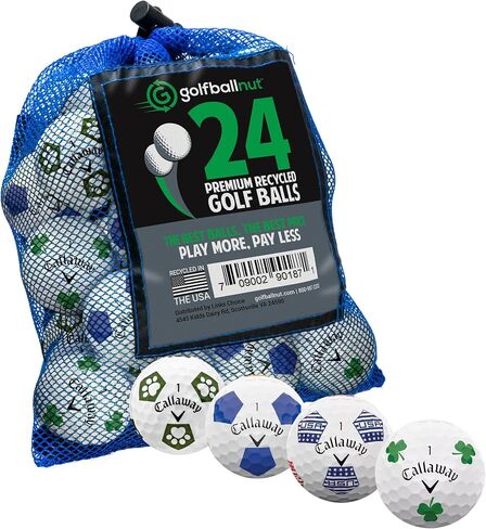 المستخدمة والمعاد تدويرها لـ Callaway Mix Near Mint 4A (أبيض) (24 و48) تتضمن حقيبة شبكية لكرات الجولف in Kuwait