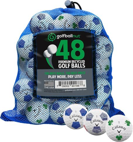 المستخدمة والمعاد تدويرها لـ Callaway Mix Near Mint 4A (أبيض) (24 و48) تتضمن حقيبة شبكية لكرات الجولف in Kuwait