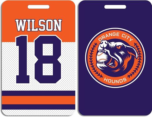 Custom Sports Bag Tag | Your Own Team Logo, Player Name + Number, Team Colors | Different Design Options | Personalized Bag Tag for Baseball Basketball Softball Football Hockey Soccer Golf Volleyball in Saudi Arabia