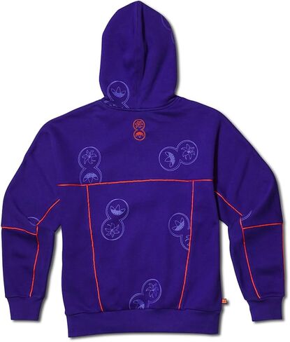 adidas Originals x Nathaly Delacruz HBE F/W 21 Mens Hoodie Graphic Sweatshirt, Purple/Orange, Large in Saudi Arabia