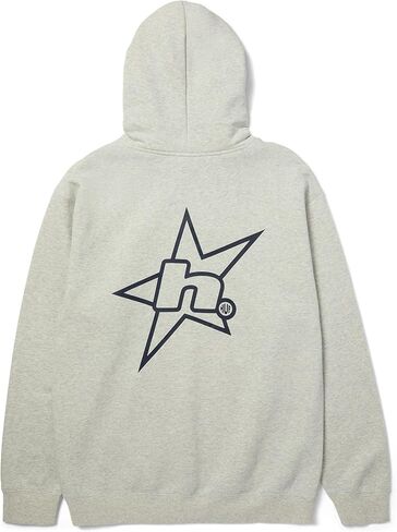 HUF H Star Logo P/O هوديي | بلوفر مريح بغطاء للرأس للرجال، سويت شيرت متين وأنيق للملابس الكاجوال وملابس الشارع in Kuwait