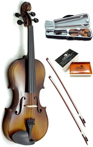 Sky Guarantee Sound 1/8 Size Student Beginner Violin Fiddle Outfit Natural Solid Maple Back Spruce Top with Case, Shoulder Rest, 2 Bows, Rosin and Mute in Kuwait