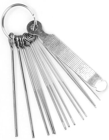 Guitar Bridge and Nut Files Set, 13 Needle Bridge Saddle Tool Kit, Rubber Guitar Bridge Accessories in Saudi Arabia