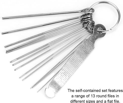 Guitar Bridge and Nut Files Set, 13 Needle Bridge Saddle Tool Kit, Rubber Guitar Bridge Accessories in Saudi Arabia