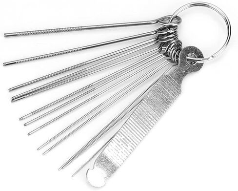 Guitar Bridge and Nut Files Set, 13 Needle Bridge Saddle Tool Kit, Rubber Guitar Bridge Accessories in Saudi Arabia