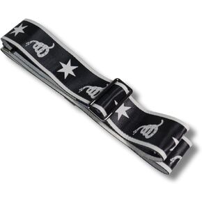 Disher Rattlesnake Star Don't Tread on Me Guitar Strap (Seatbelt-Nylon/Cowhide Leather) (3 colors) Gadsden Flag, Revolution in Saudi Arabia