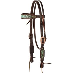 Weaver Leather Turquoise Croc Browband Headstall in Kuwait