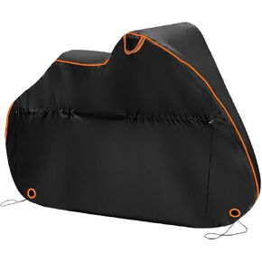 Outdoor Waterproof Bike Covers Transport Rack Storage Bicycle Cover,Rain Dust Resistant Wind Proof Lock Hole UV Coated,83L x 47W x 43H Inch (Black) in Saudi Arabia