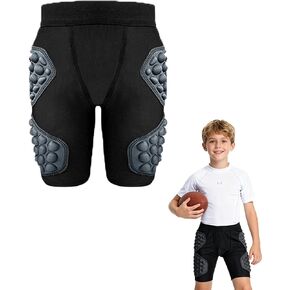 Youth Boys Football Girdle Padded Leggings, Integrated Hip, Tailbone, Thigh Pads Girdles (Large Size) in Saudi Arabia