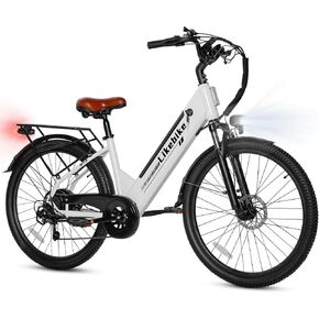 Likebike MY2 Electric Bike for Adults with 1500W Peak Motor,48V 15AH Removable Battery Max 85Miles & 28MPH,26" Electric Mountain Bike with 7 Speed Gear,Front Fork Suspension for Ebike in Saudi Arabia