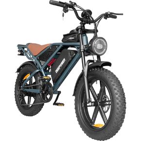 Rideon Electric Bike for Adults，Peak 1500W Motor，Up to 32MPH,48V 20AH/35AH/60AH Battery,20" Fat Tire Electric Dirt Bike Commuting Off Road Ebike, 7-Speed E-Bike in Saudi Arabia