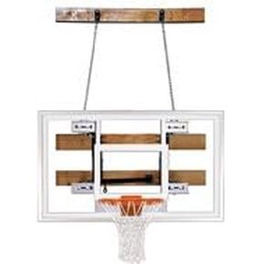 First Team Foldamount46 Pro Steel-Glass Side Folding Wall Mounted Basketball System44; Black in Saudi Arabia