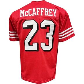 Generic Custom Stitched Christian McCaffrey Adult Red Jersey Size Adult Large, CMC, Navy Blue in Kuwait