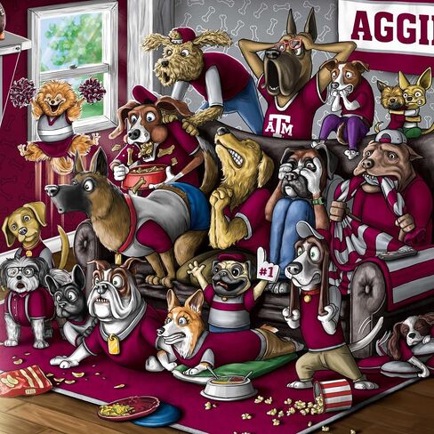 YouTheFan Officially-licensed NCAA Purebred 3D Wall Art - Humorous original hand-drawn cartoon artwork, multi-layer, funny gift, indoor team decor in Saudi Arabia