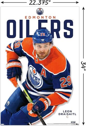 ملصق حائط من Trends International NHL Edmonton Oilers - Leon Draisaitl Features Series 24، مقاس 34 طولًا × 22.4 عرضًا، إصدار غير مؤطر in Saudi Arabia