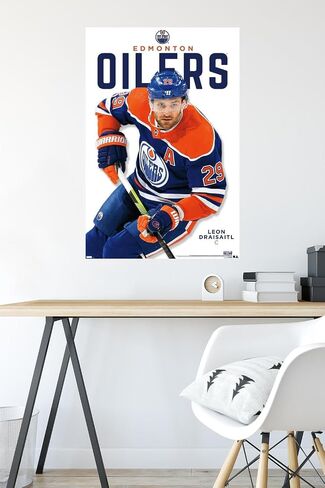 ملصق حائط من Trends International NHL Edmonton Oilers - Leon Draisaitl Features Series 24، مقاس 34 طولًا × 22.4 عرضًا، إصدار غير مؤطر in Saudi Arabia