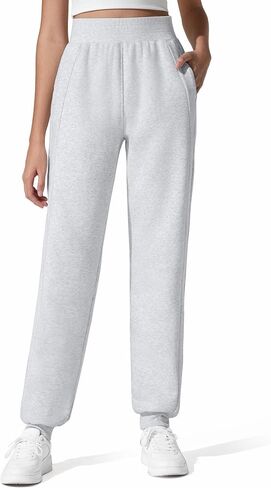 G4Free Flurrylux قطن صوف مبطن للركض للنساء مرونة الخصر فرك Sweatpants مدبب الساق السراويل الترنك in Kuwait