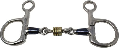 CHALLENGER Stainless Steel 3-Piece Dog Bone Snaffle Baucher Bit w/Copper Rings 35433 in Saudi Arabia