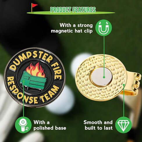 علامة كرة الجولف من Dumpster Fire، مشبك قبعة كرة مغناطيسية من Dumpster Fire Response Team، كل شيء على ما يرام من إكسسوارات الجولف للرجال والنساء لمحبي الجولف in Kuwait