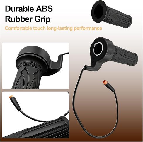 20X Full Twist Throttle Grip Compatible with Ebike 12V-72V Twist Throttle Electric Bike Mountain Bike Scooter with Waterproof Connector Plug and Play in Saudi Arabia