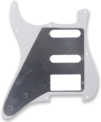 مجموعة لوحة خلفية للجيتار مكونة من 11 فتحة HSS Pickguard من BexGears لجزء الجيتار القياسي (4 طبقات من اللؤلؤ الأبيض) in Kuwait