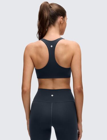 حمالات صدر رياضية من CRZ YOGA Butterluxe Racerback للنساء - رقبة على شكل حرف V داعمة ومبطنة لاسلكية لليوجا الرياضية in Kuwait