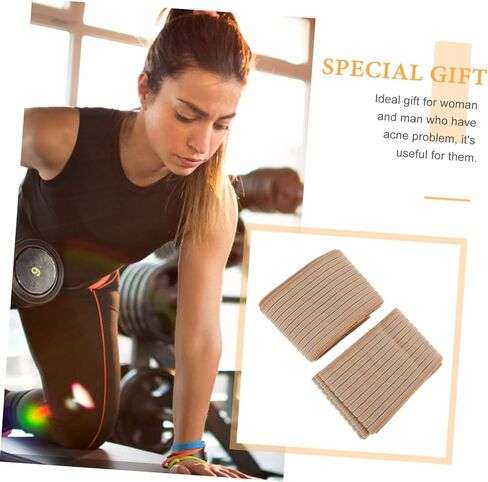 2Rolls Elastic Leg Compression Strap Knee Brace Wraps for Sports Fitness with Sweat Absorption and Injury Support Skin Color for Weightlifting and Outdoor Activities in Saudi Arabia