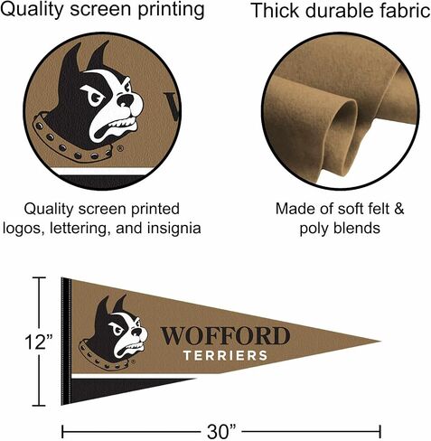 Wofford Terriers Wordmark Pennant Flag in Saudi Arabia