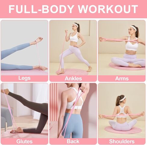 Figure 8 Resistance Band: Resistance Bands with Handles for Working Out - 8 Shaped Resistance Bands for Women - Exercise Bands for Arms - Fullbody Yoga Pulling Rope in Saudi Arabia