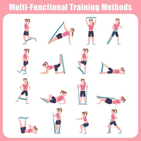 Figure 8 Resistance Band: Resistance Bands with Handles for Working Out - 8 Shaped Resistance Bands for Women - Exercise Bands for Arms - Fullbody Yoga Pulling Rope in Saudi Arabia